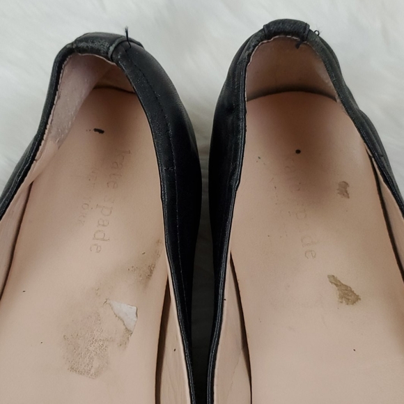 Kate Spade black leather upper shoes flat size 6.5 - Picture 6 of 10